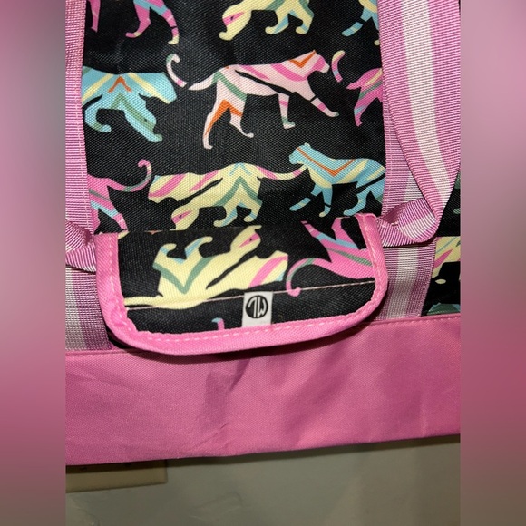 Large Tiger Party Zip Top Weekender Tote by MarleyLilly. Brand New With Tags. - Picture 5 of 9